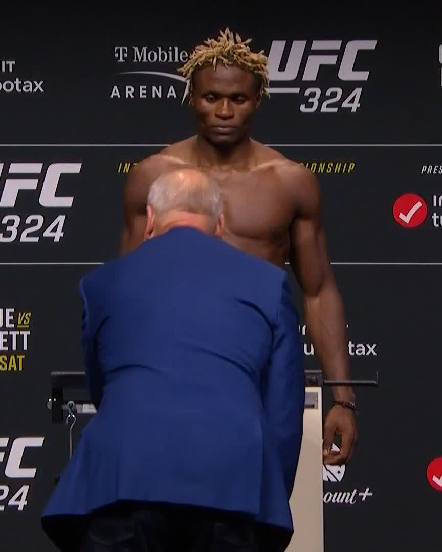 84,4 KG DE MUSCLES 💪 Ateba Gautier valide la pesée ! ⚖️✅ #UFC324