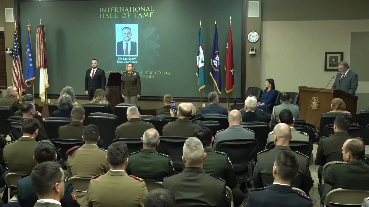 Kosovo’s Defense Minister Ejup Maqedonci has been inducted into the International Hall of Fame at the U.S. Army Command and General Staff College. 🇽🇰 🇺🇸 The honor recognizes his "outstanding achievement in service to his country."