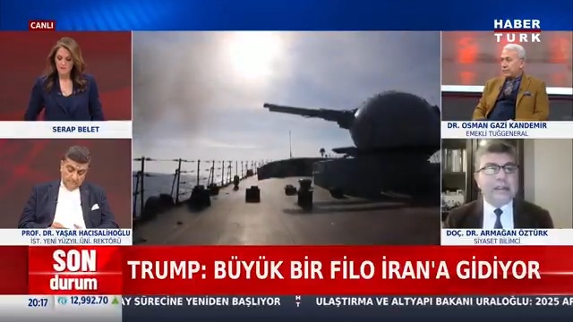 #SONDURUM - Trump: ''Büyük bir filo İran'a gidiyor.'' JD Vance: ''İranlılar aptalca bir şey yaparsa vuracağız.'' Siyaset Bilimci Doç. Dr. Armağan Öztürk (Armağan Öztürk) #OlaylarveGörüşler'de değerlendirdi.