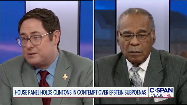 Ceasefire Rep. Emanuel Cleaver on the Clintons &amp; Epstein files: "They've taken a pounding almost since day one, some of it President Clinton may have deserved." Rep. Mike Flood: "Americans...want us to get to the bottom of this...I hate the idea of this happening to a former president."