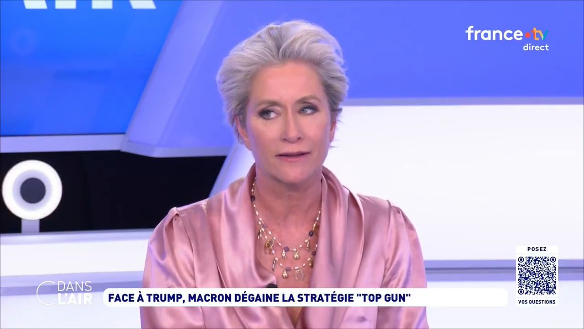 "Emmanuel Macron se place, dans la grande lignée De Gaulle, Chirac vis à vis des États-Unis, comme celui qui peut résister. C’est un mouvement qui entraîne l’Europe" Melissa Bell et Dominique Trinquand, dans #cdanslair