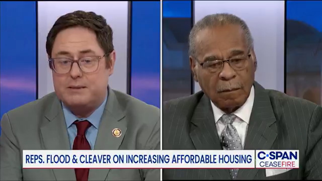 Ceasefire @Repcleaver on housing: "Most people dislike the thought of major corporations owning single family housing." Rep. Mike Flood: "If we had to prioritize anything that gets done, it's about getting first-time home-buyers a home that they own."