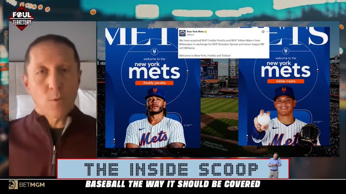 There were plenty of teams in the mix for Freddy Peralta. Ken Rosenthal says the Mets "seemingly were the most persistent" while other teams may not have had all the elements for a deal that New York ultimately had.