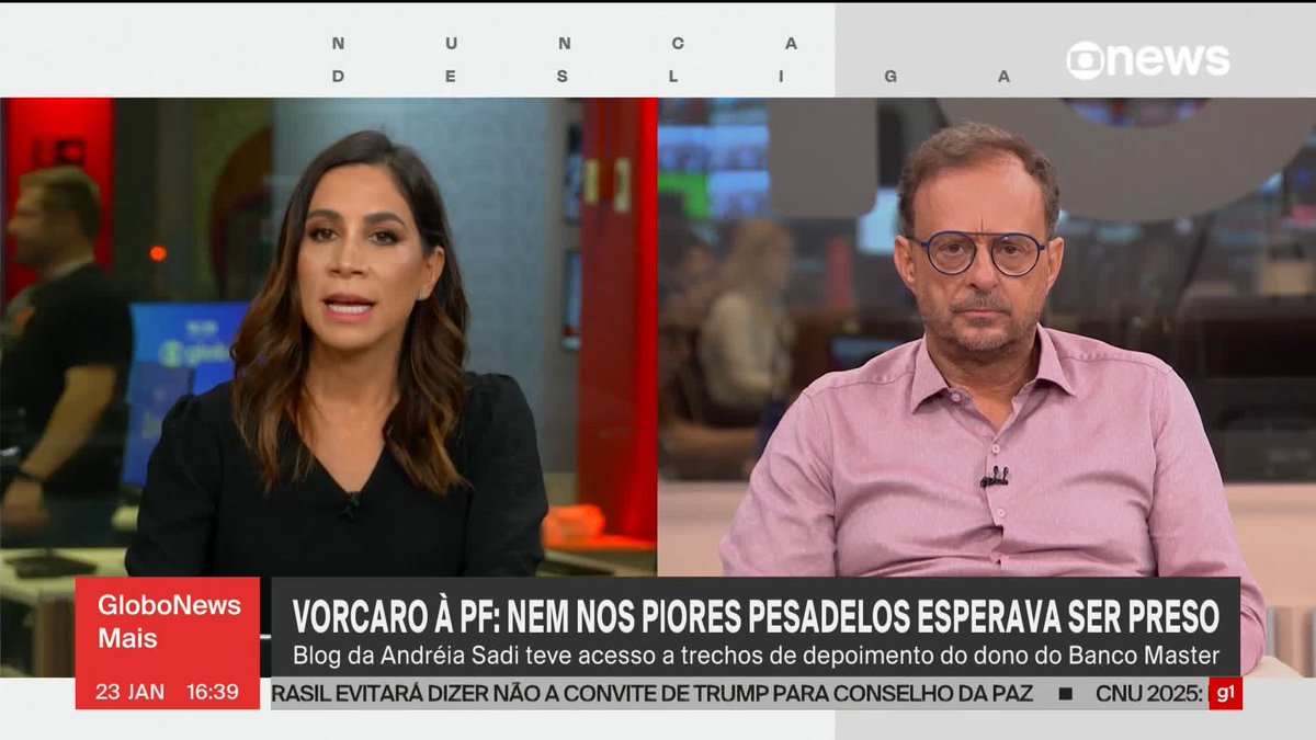 .Julia Duailibi: Após acareação, Vorcaro pede para voltar de jatinho particular para São Paulo, mas Toffoli manda pegar voo comercial. #GloboNewsMais ➡ Assista à #GloboNews: