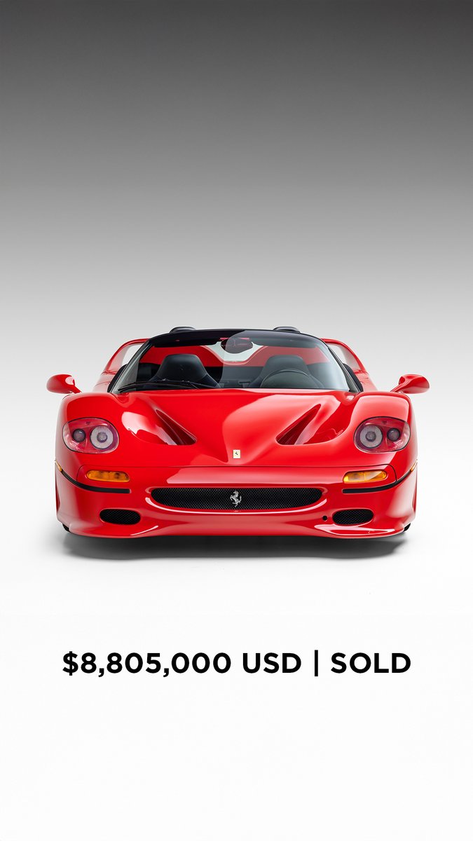 SOLD: $8,805,000 USD! With less than five total bids, the 1995 Ferrari F50 sold with conviction at our first auction of 2026. #RMArizona #RMSothebys #FerrariF50 #Auction