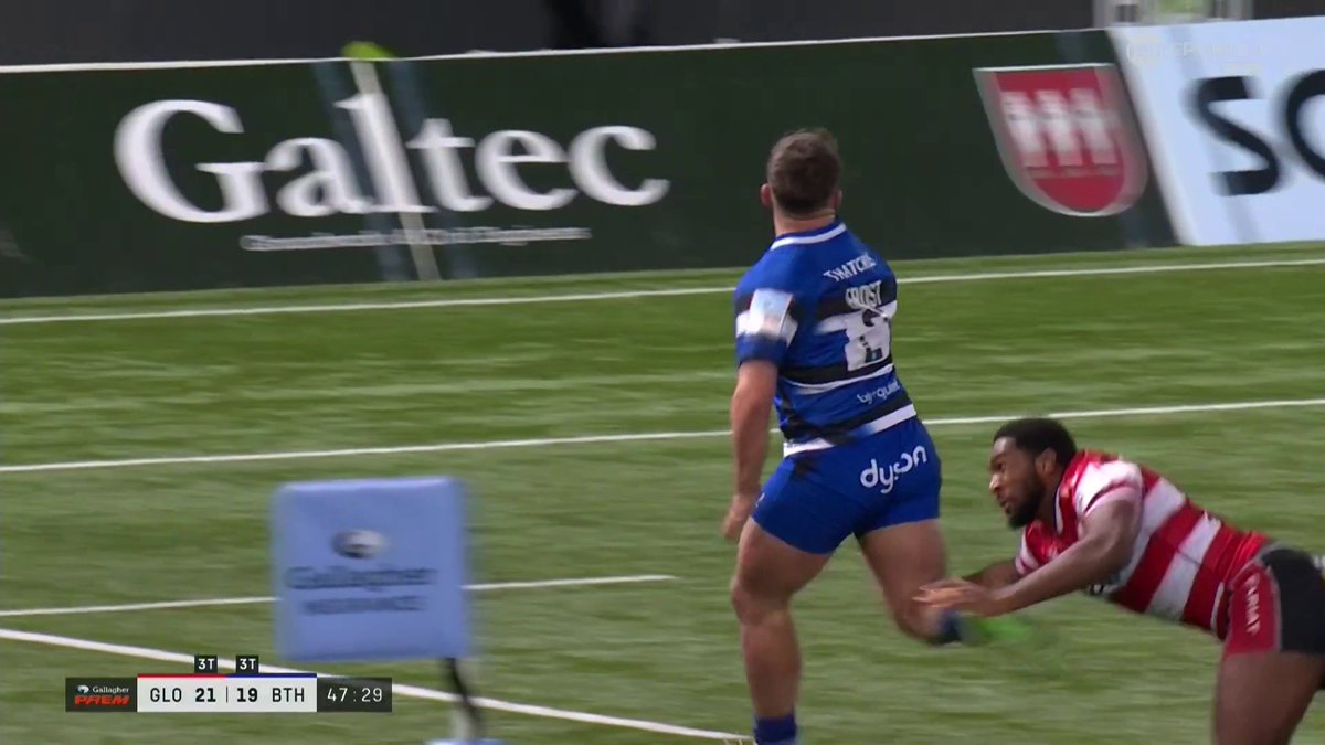 Phenomenal defence from Josiah Edwards-Giraud, who sprints back for the try-saving tap tackle 🙌 📺 @TNTSports &amp; @DiscoveryplusUK