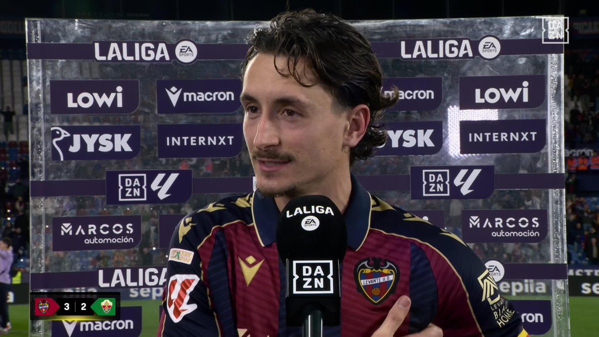 🗣️ “Tengo cero dudas de la permanencia. Creo en mi equipo, en nuestra gente y en la manera de trabajar” Pablo Martínez no tiene ninguna duda de que su Levante se quedará en Primera #LALIGAenDAZN ⚽️