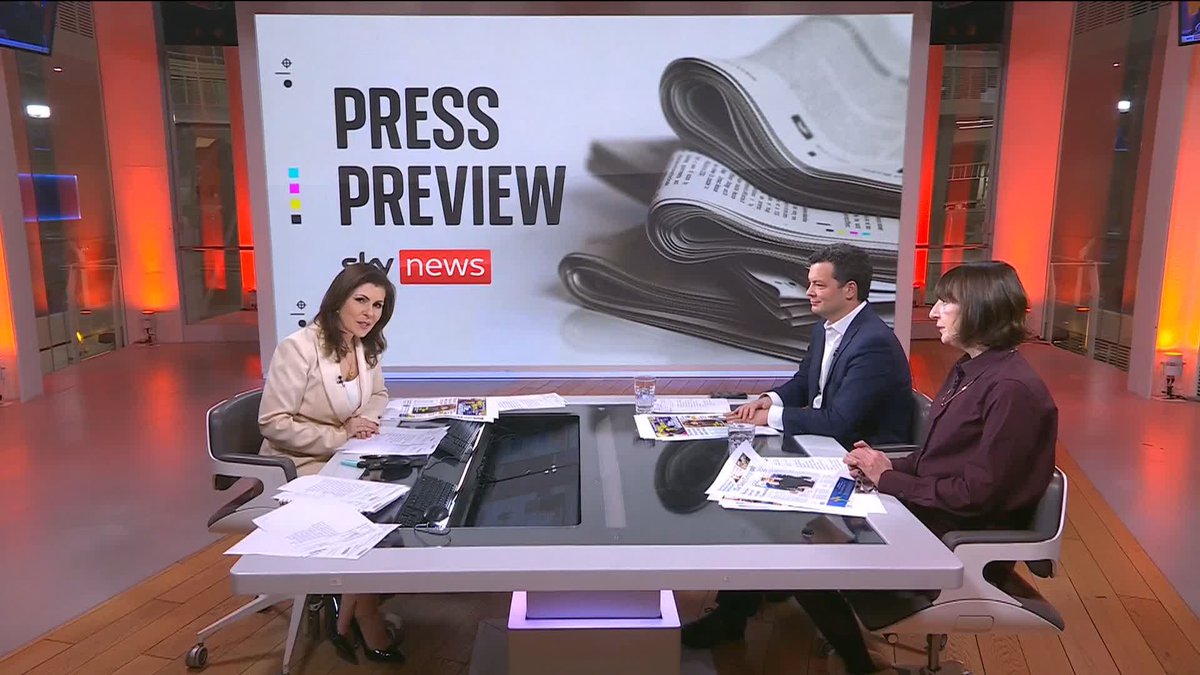 What's on Saturday's front pages? 📰 Sky's Barbara Serra takes a first look at tomorrow's top stories with PR consultant Alex Deane and Guardian columnist @zoesqwilliams.bsky.social. #PressPreview ➡️ 📺 Sky 501, Virgin 602, Freeview 233 and YouTube