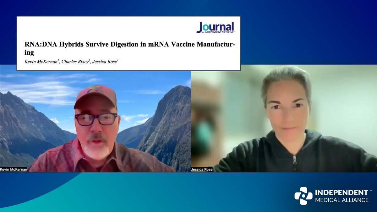 🧬 Why does DNA remain in vials of COVID-19 mRNA Shots—and why do regulators continue to miss finding and reporting DNA contamination? IMA Senior Fellow Dr. Jessica Rose (Jessica Rose 🤙) and genomics researcher Kevin McKernan discuss key findings from their recent paper, published in the Journal of Independent Medicine (Journal of Independent Medicine). Watch now.