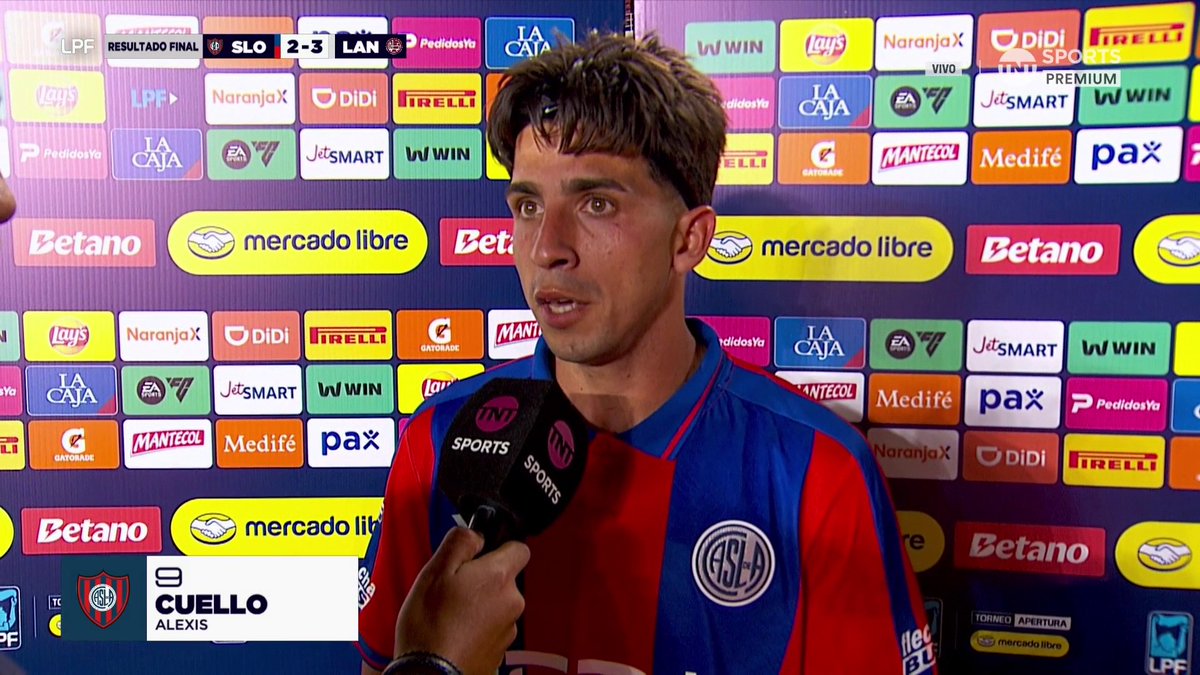 "ESTO NO ES CÓMO EMPIEZA, SINO CÓMO TERMINA". Alexis Cuello manifestó su bronca por la derrota de San Lorenzo en el debut.
