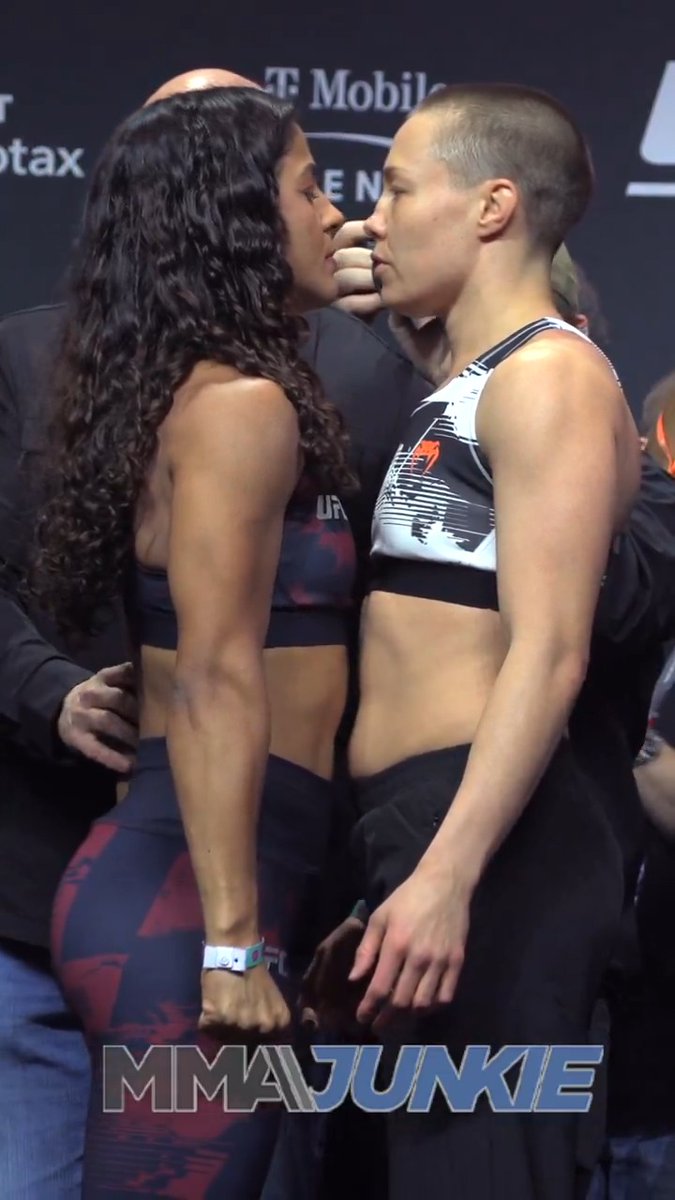 Rose Namajunas was talking to herself as she locked eyes with Natalia Silva before their #UFC324 title eliminator.