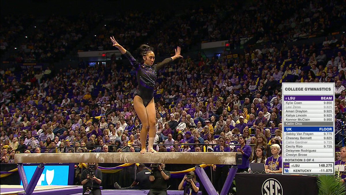PERFECT 10 🤩 LSU sophomore Kailin Chio lands the PERFECT beam routine 👑