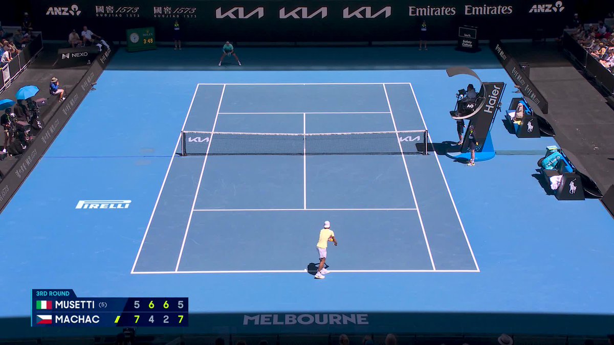 Musetti beginning the fifth set in style 💥 #AusOpen #AO26