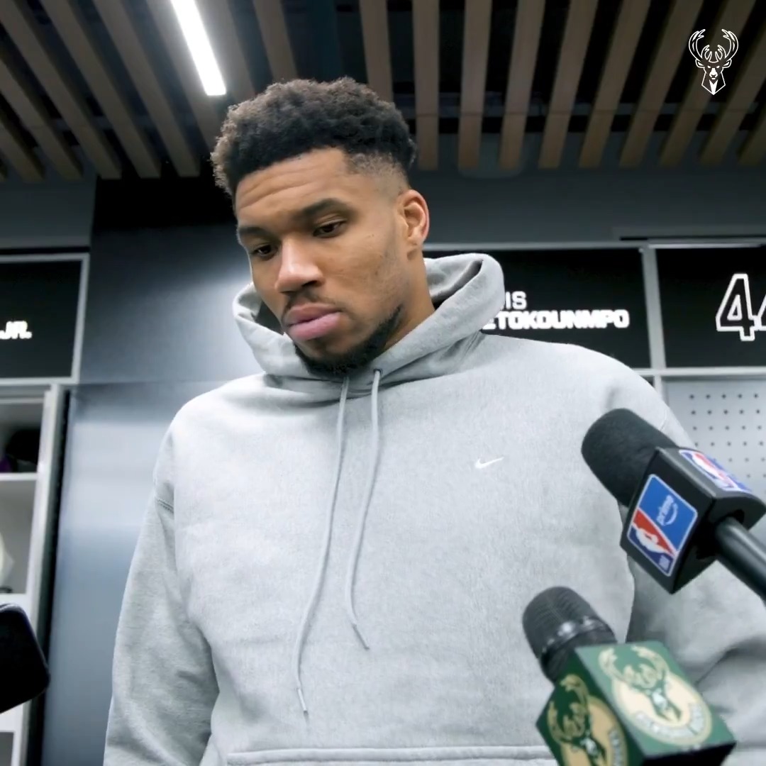 "I'm gonna work my butt off to come back." Giannis speaks on his injury.
