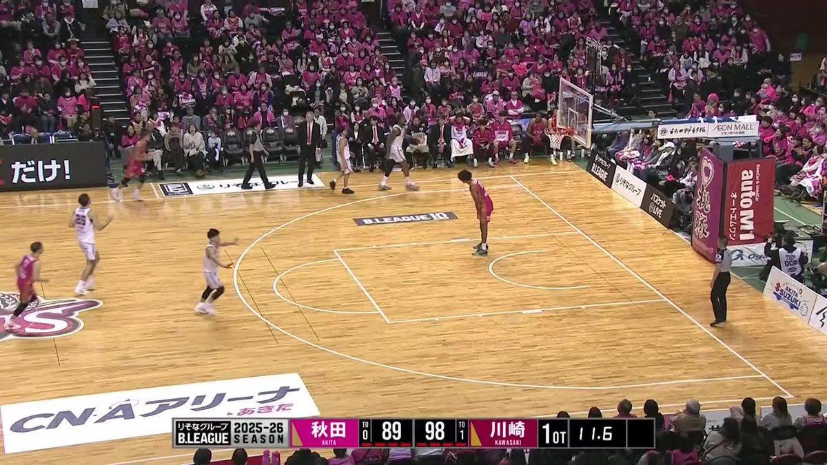 試合終了 オーバータイムの末、チーム全員で掴んだ連勝! りそなグループ B.LEAGUE 2025-26 B1リーグ戦 第19節 GAME1 【試合終了】 89 秋田ノーザンハピネッツ 98 川崎ブレイブサンダース 【ボックススコア】