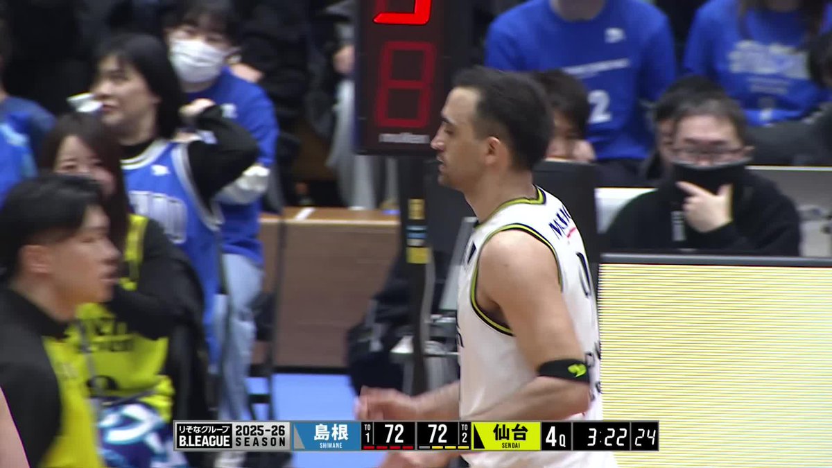 まだまだ勝負はわからない🔥 粘り続けた仙台がついに同点に並ぶ！！ 仙台89ERS 📡バスケットLIVEで生配信中 #Bリーグ #りそなグループ
