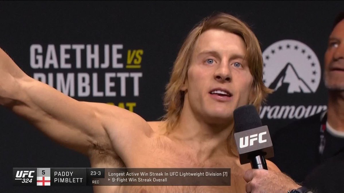 "That's what's happening tomorrow! LET'S GO!" 📢 Paddy Pimblett successfully made weight for his interim lightweight title fight against Justin Gaethje in Las Vegas 🏆