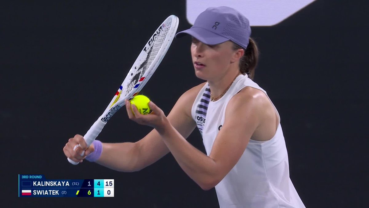 Kalinskaya returns the favour, bagging the second set 6-1 - her biggest winning margin in a set since March 2024 👏 Wide World of Sports • ESPN • TNT Sports • WOWOWテニス • #AO26