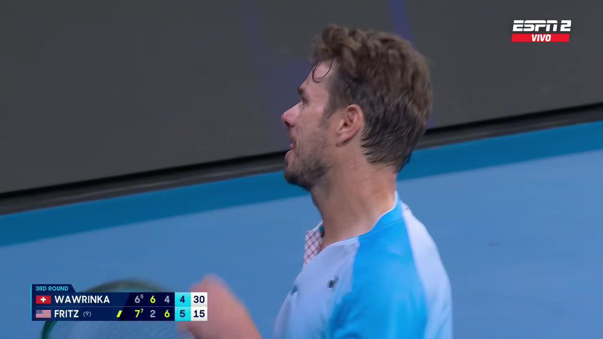 Este fue el último punto ganado por Stan Wawrinka en el Australian Open. No podía ser de otra manera.