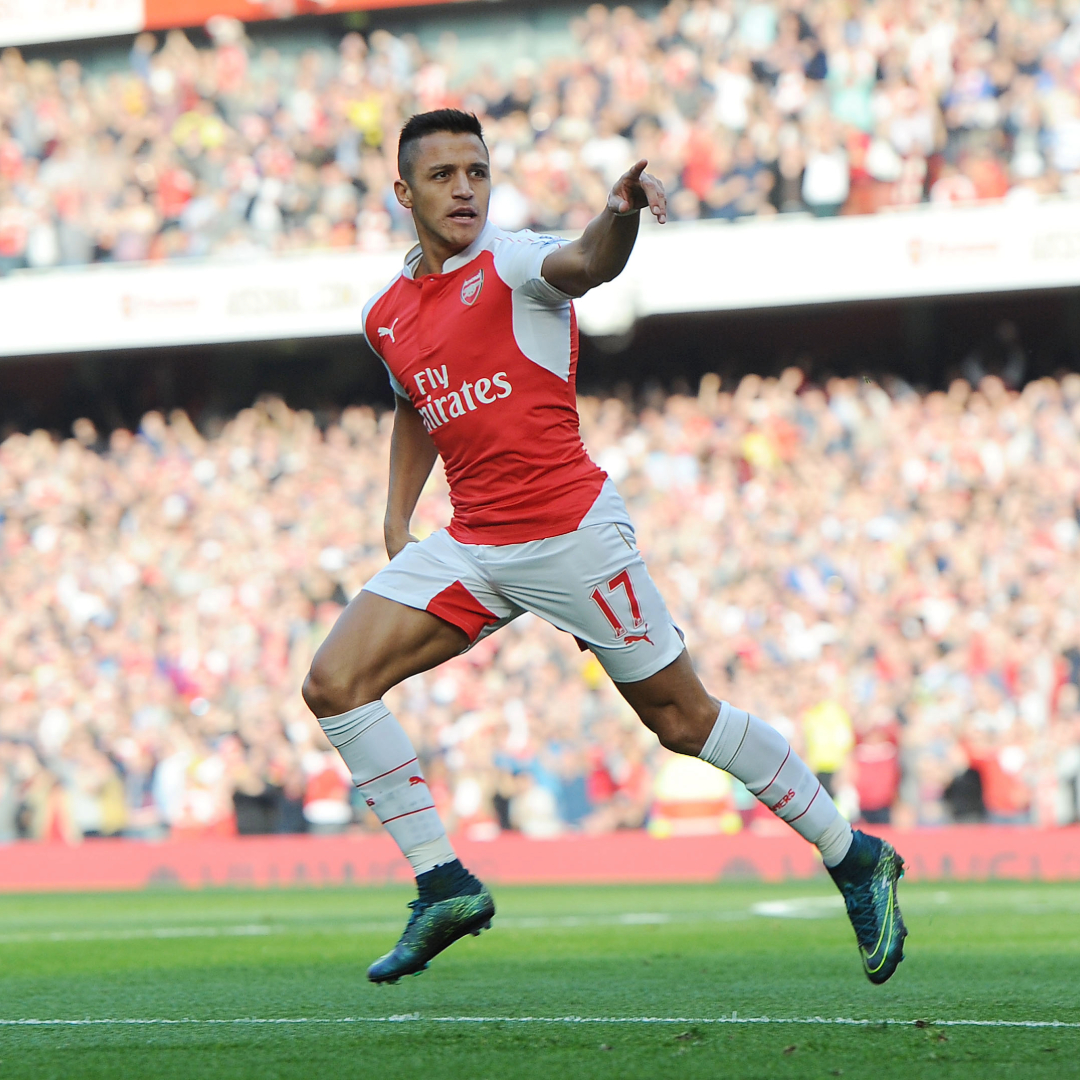 An Alexis special ✨ Sanchez's postage-stamp finish in 2015 📫