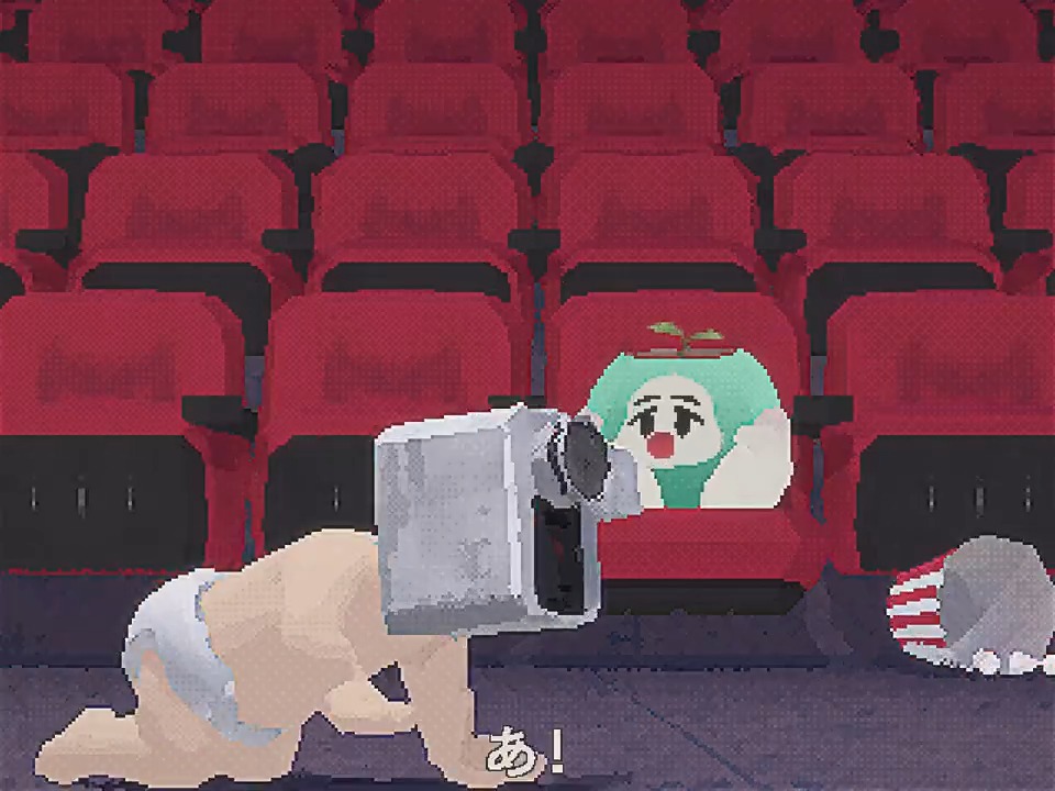 ビデオカメラの赤ちゃんといっしょに