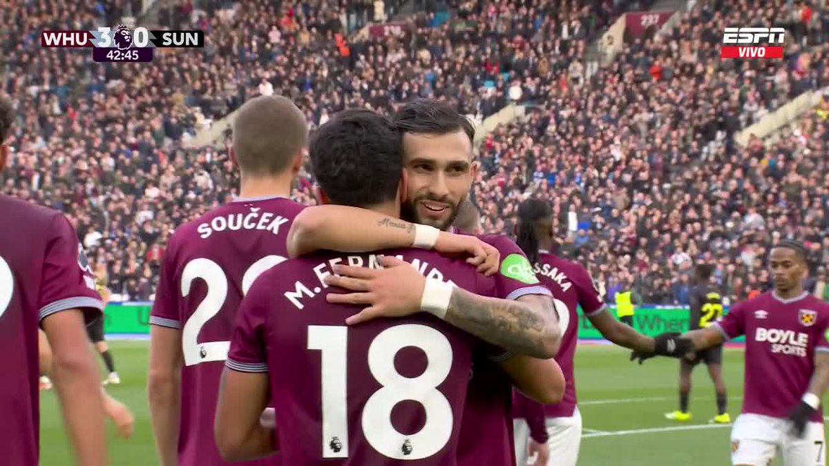 No te esperabas despertarte con el West Ham siendo el mejor equipo de la liga!!! 3-0 en el 1T devolviendo al Sunderland la goleada de la fecha 1, se viene el MILAGRO