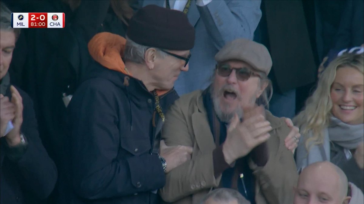 "Millwall get their Hollywood ending" 🤩 Millwall extend their lead and are set to continue a 30 year unbeaten run against Charlton to the delight of Gary Oldman and Daniel Day Lewis 🔵