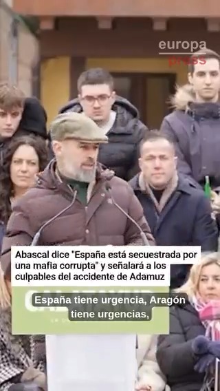 Abascal dice "España está secuestrada por una mafia corrupta" y señalará a los culpables del accidente de Adamuz: "Las 45 víctimas del accidente ferroviario de la corrupción y de la mafia"