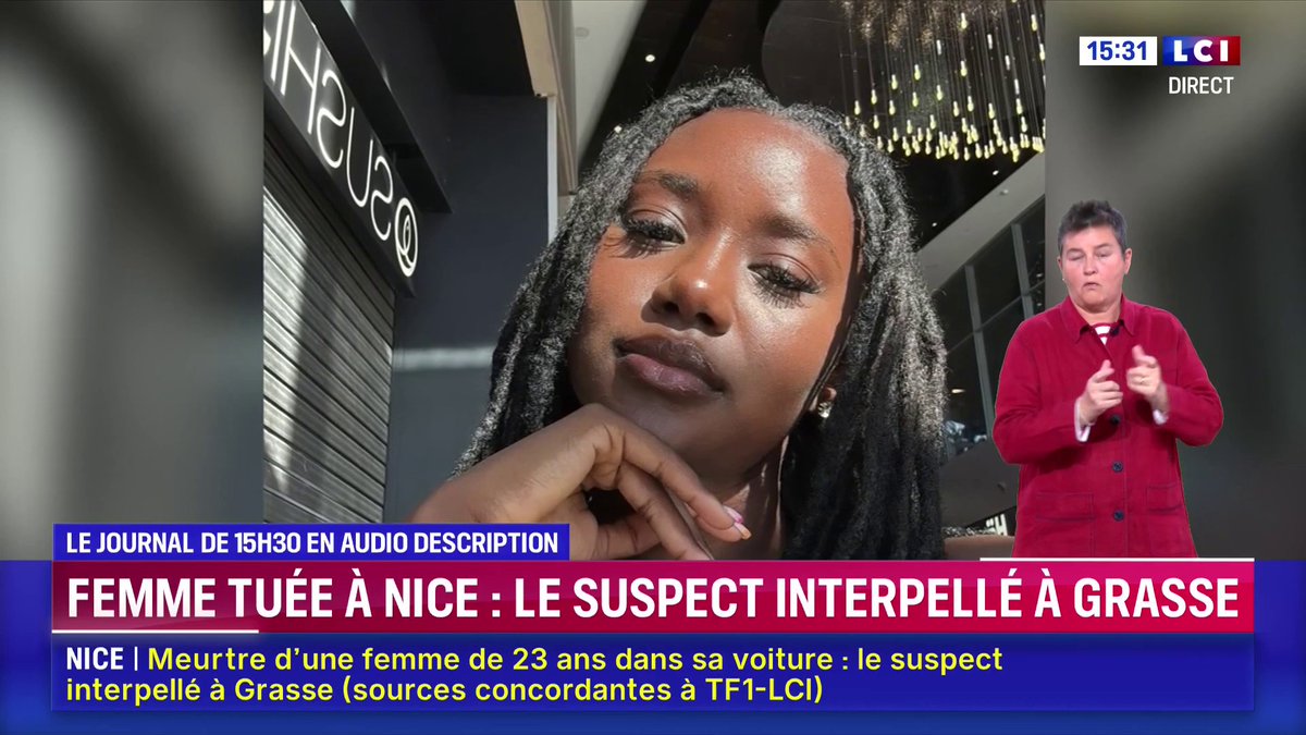 🔴 INFO TF1-LCI - Le suspect du meurtre de la jeune femme de 23 ans, tuée à Nice le 21 janvier alors qu'elle était en voiture avec son bébé, a été interpellé à Grasse. Le Raid et la BRI ont procédé à son interpellation.