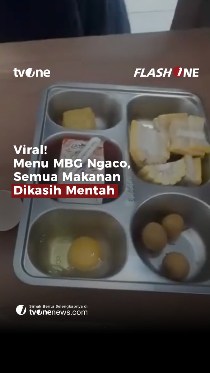 Video tersebut memperlihatkan paket MBG berisi telur mentah dan jagung mentah yang dinilai belum layak konsumsi, hingga memicu protes seorang guru. Selengkapnya di video berikut ini! #MBG #MakanBergiziGratis #Viral #ForYourInformation #CariBeritaditvONe #FYI02 #AZ03
