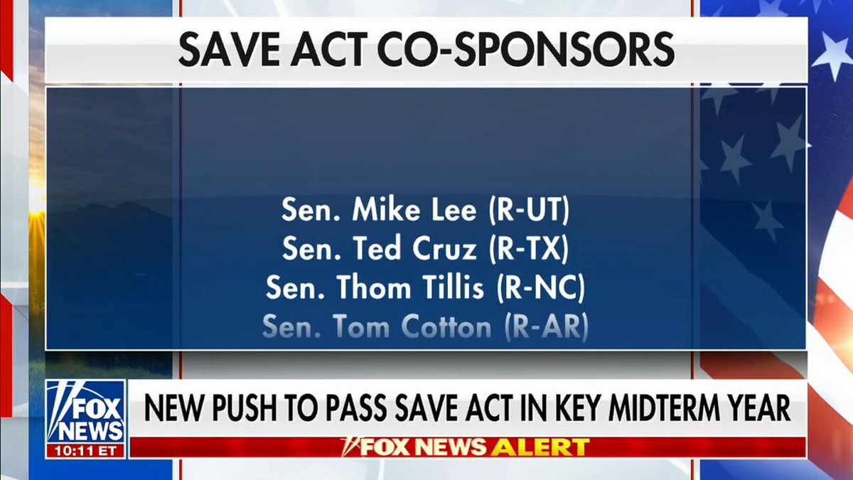 We must pass the SAVE Act to SECURE OUR ELECTIONS and stop Democrat-run states from letting illegal aliens vote in our elections.