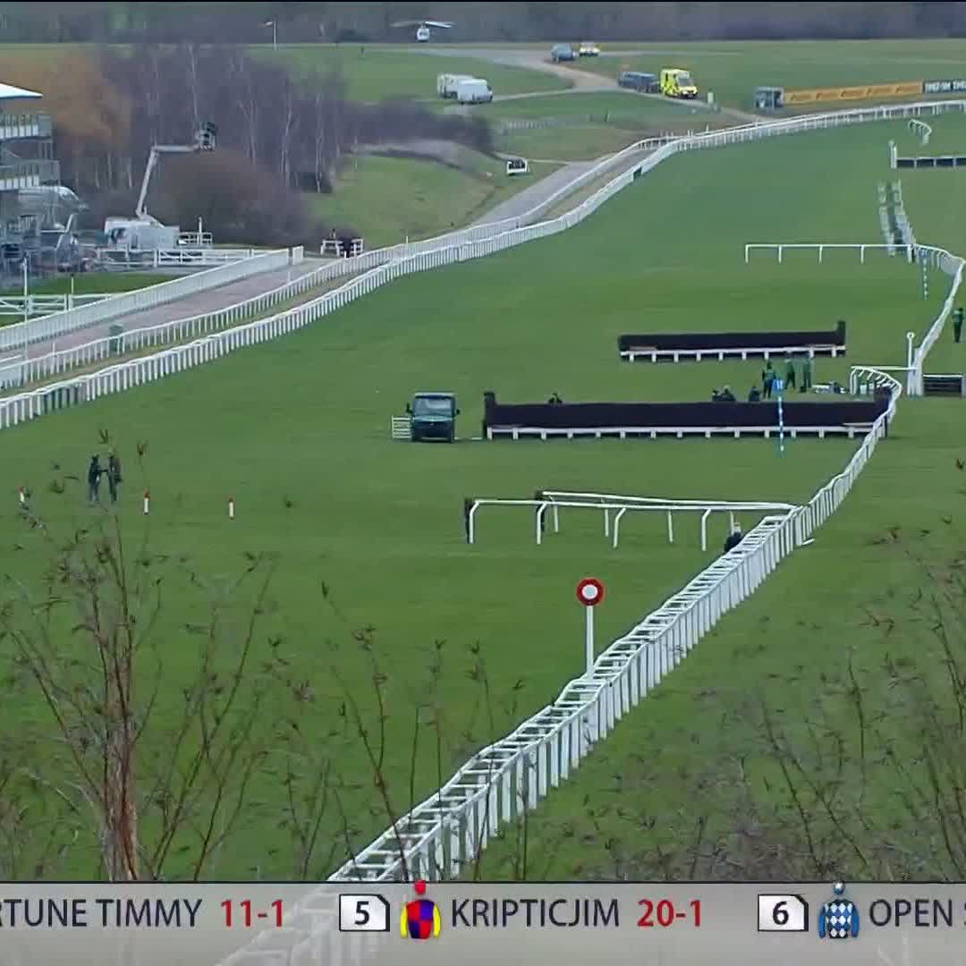 Finale at Cheltenham delayed due to a false patch of ground 👇🏻