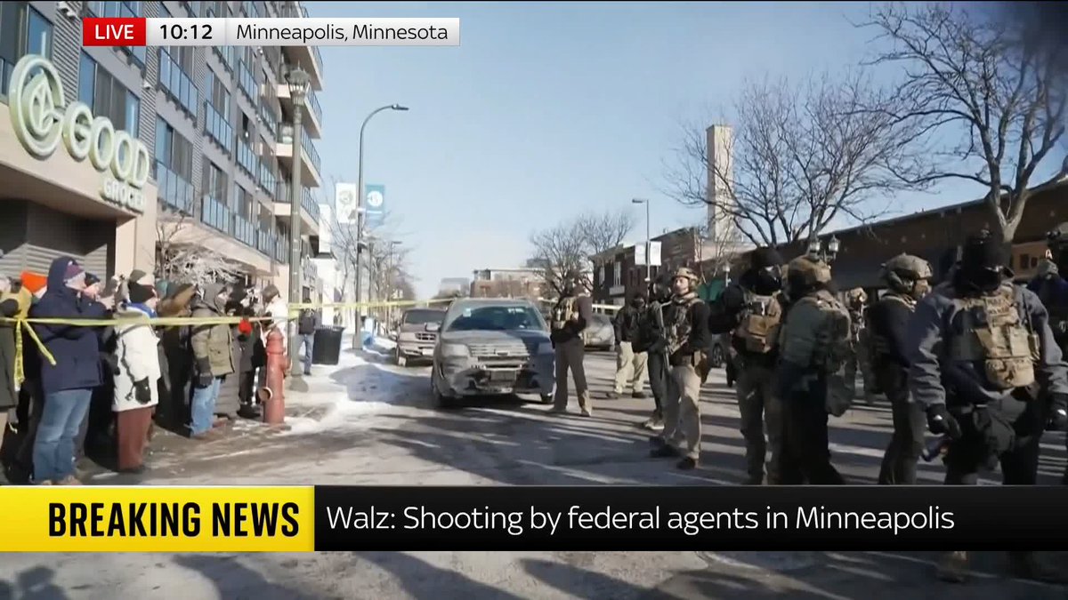 BREAKING: Federal agents have been involved in another shooting in Minneapolis, according to Minnesota Governor Tim Walz and city officials. 📺 Sky 501 and YouTube