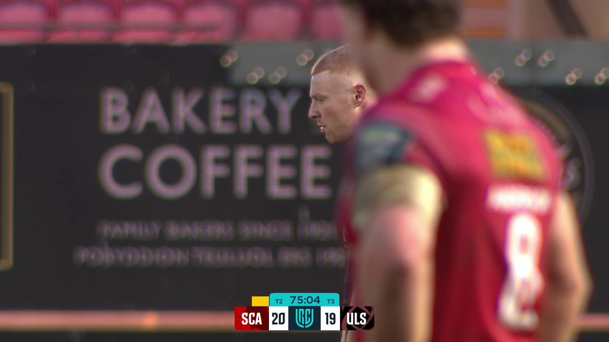 Nathan Doak with a huge score! 😲 The Ulster Rugby man kicks for three points and hands his side a late lead ⚪