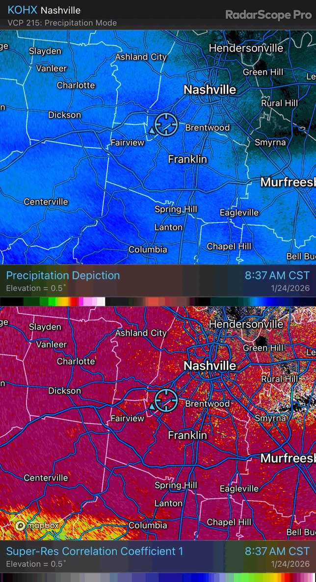 Doing a good job holding onto snow here in the Bellevue area pushing 2” of accumulation
