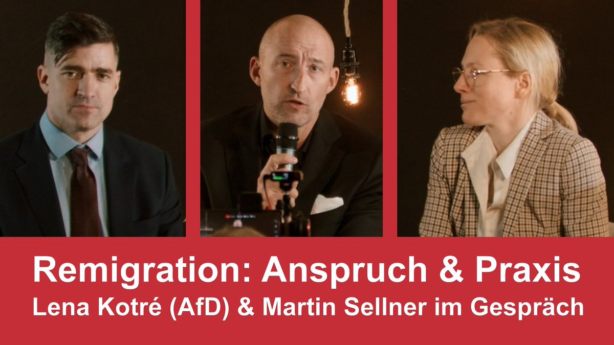 Remigration: Anspruch & Praxis – Lena Kotré (AfD Brandenburg) & Martin Sellner im Gespräch über Remigration im Spannungsfeld zwischen Partei und Bewegung, internationalem Trend, und nationaler Repression. Moderation: Paul Brandenburg (Aufzeichnung vom 22.1.2026). Filmkunstkollektiv