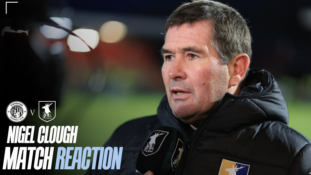 🗣️ Hear from manager Nigel Clough after today's draw at Stevenage. #Stags 🟡🔵