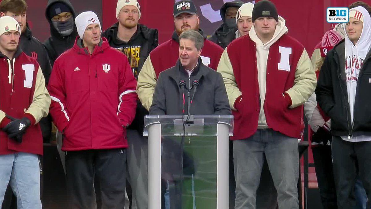"I want to thank last year's football team. They established the foundation that this team was built on this year." Scott Dolson on 2024 Indiana Football team 👇 📺: Big Ten Network