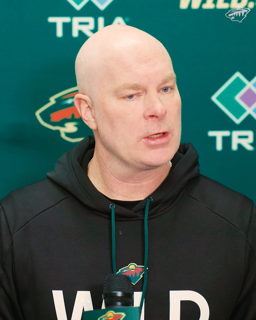 "It gives us four lines of depth" 🗣️ Coach Hynes on line combinations #mnwild