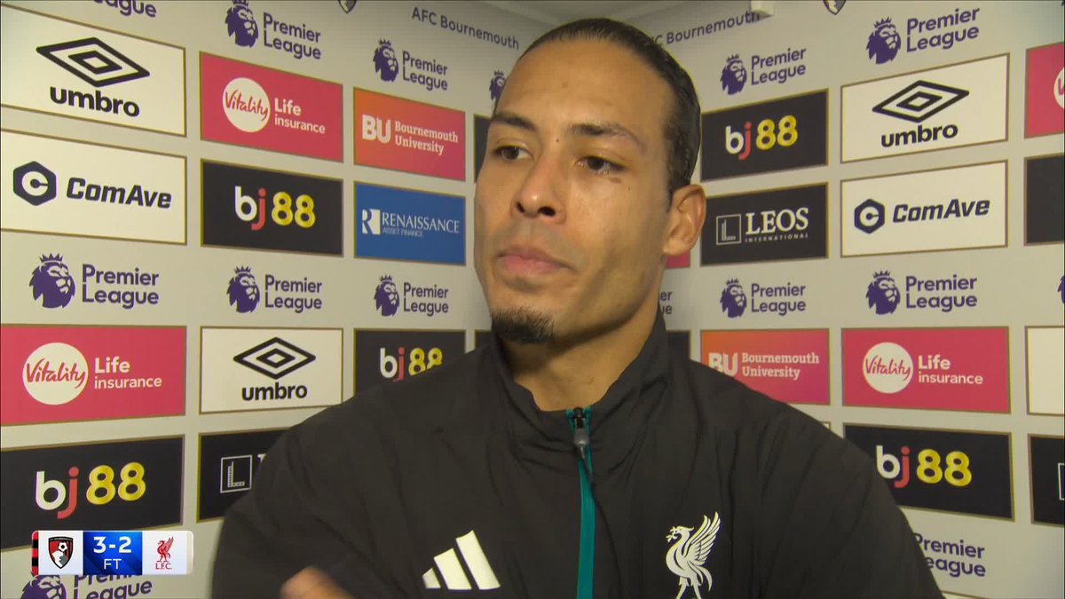 "I felt like I was clearly blocked but the ref and VAR didn't give it..." Virgil van Dijk reacts to a frustrating defeat 😬