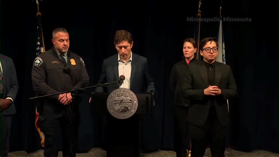 Minneapolis Mayor Jacob Frey addressed reporters after officials said a man shot by federal agents in the city had died, the second such fatal incident this month amid increased immigration enforcement