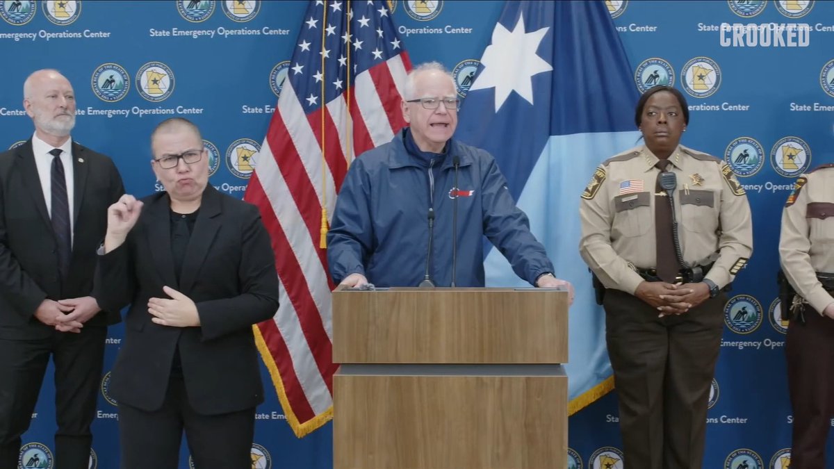 “Thank god. Thank god we have video [of the shooting]. Because according to DHS, these seven heroic guys took an onslaught of a battalion against them, or something. It’s nonsense, people. It is nonsense and it is lies.” —Minnesota Gov. Tim Walz