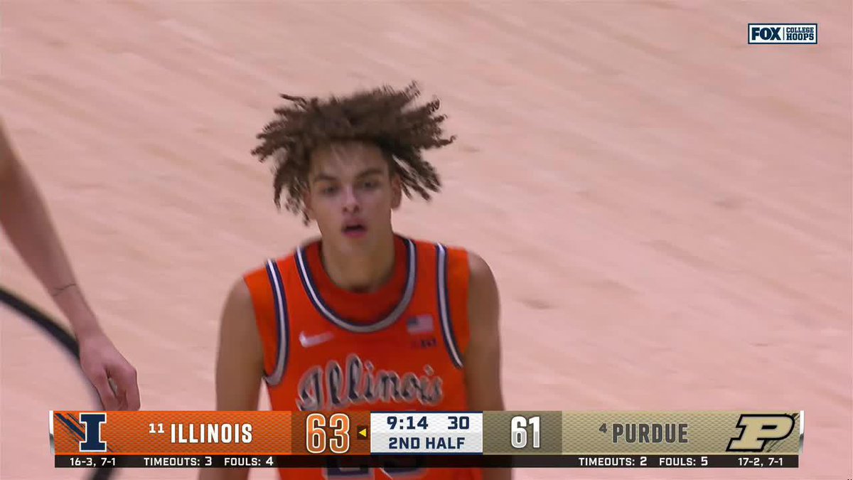 FINAL: No. 11 Illinois 88, No. 4 Purdue 82. In West Lafayette. No Kylan Boswell, on the road, against a Purdue team coming off a loss. Didn't matter -- Illinois had freshman Keaton Wagler: 46 points 4 assists 13-17 FG 9-11 3PT 11-13 FT