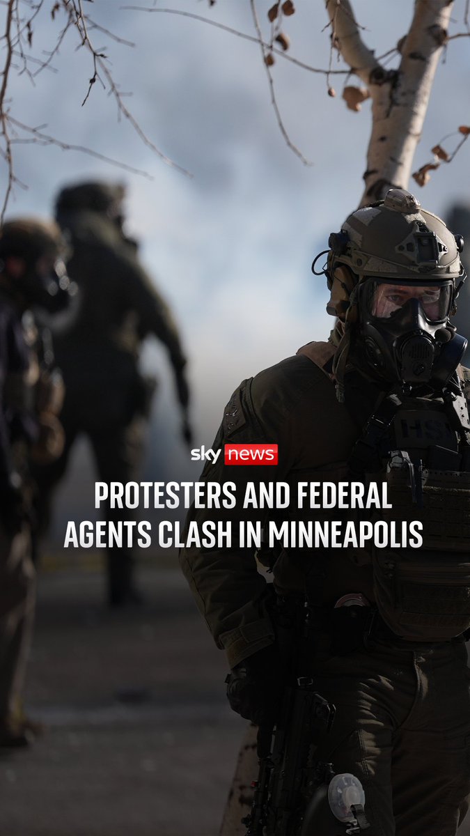Protesters and federal agents clash in Minneapolis - dozens of protesters and journalists gathered inside, some wiping tear gas out of their eyes, watching the chaotic scene unfold outside. Latest: