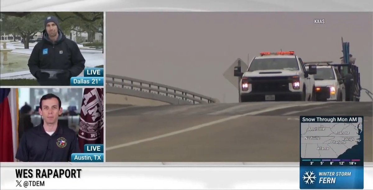 Sleet and freezing rain are coating Dallas and other parts of Texas. Meteorologist Chris Bruin spoke with Texas Division of Emergency Management about the massive deployment of resources to manage the storm's impacts.