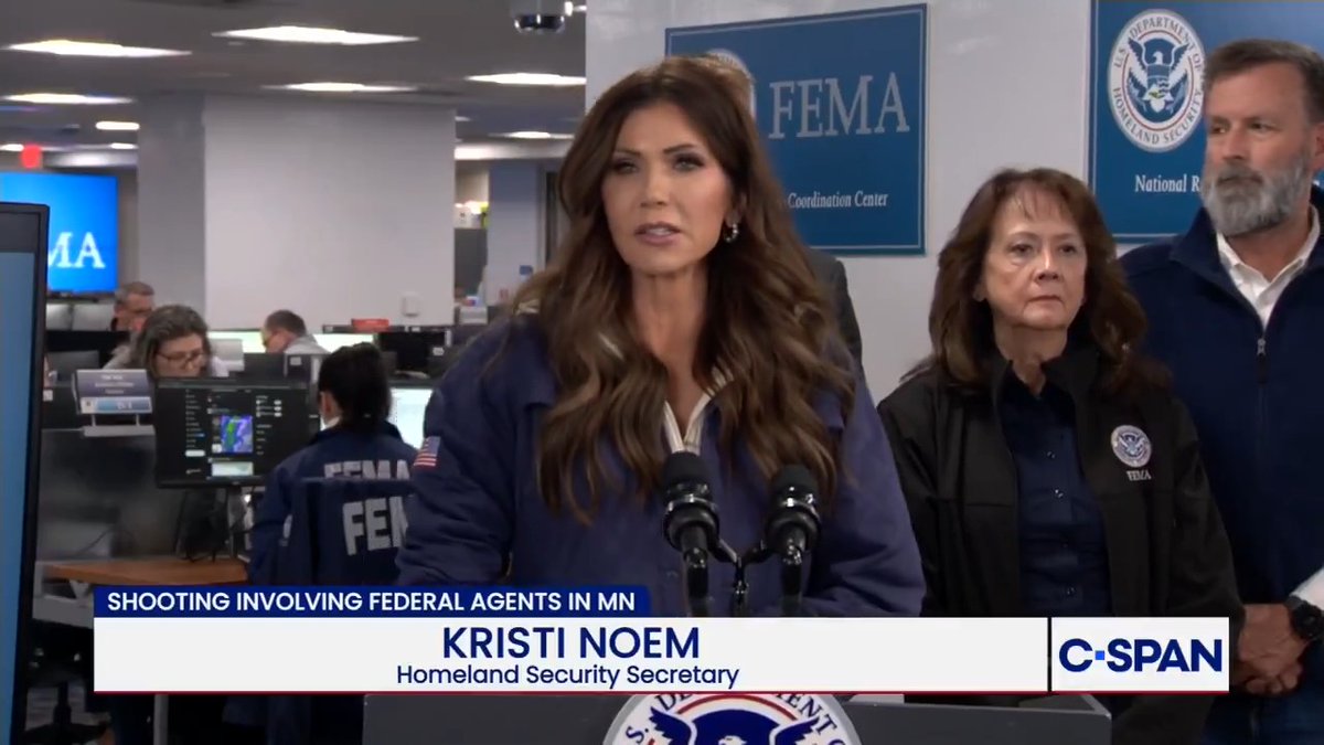 DHS Secretary Kristi Noem (@Sec_Noem) on Minneapolis shooting: "This looks like a situation where an individual arrived at the scene to inflict maximum damage on individuals and to kill law enforcement."