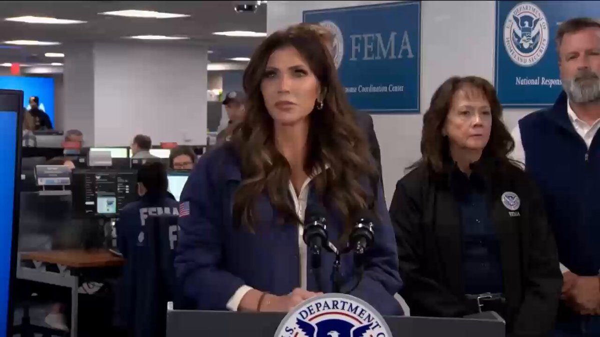 .@Sec_Noem: "This individual showed up to a law enforcement operation with a weapon and dozens of rounds of ammunition. He wasn't there to peacefully protest... And he was asked to show up and to continue to resist by a Governor who is irresponsible and has a long history of corruption and lying — and we won't stand for it."