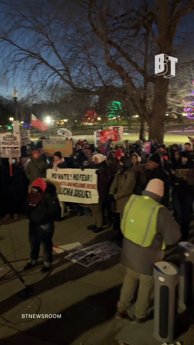 BREAKING: Boston emergency rally in response to latest ICE killing in MN. Protestors chant, "We're not cold, we're not afraid! [Minneapolis] taught us to be brave!"