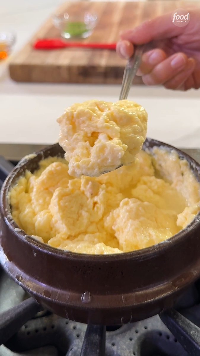 Korean Steamed Eggs may seem simple, but Esther Choi says they're the most-delicious eggs you'll EVER have!! (Remember the ratio: 1 cup eggs to 1 1/2 cups liquid 👏) Catch Chef Esther Choi competing on #WildcardKitchen, Tuesday @ 9|8c! Get the recipe at the link in our bio.