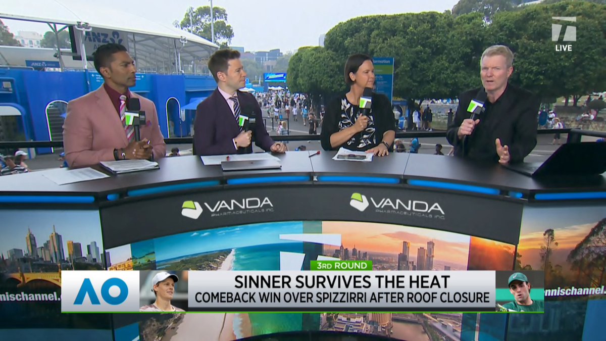 Jim Courier shares a similar experience he had to Sinner with the heat during the 1993 Australian Open Final ♨️ Tournament directors told him they were going to close the roof, to which he replied: “Well good luck with that, because you won’t have two players on the court.” #AO26